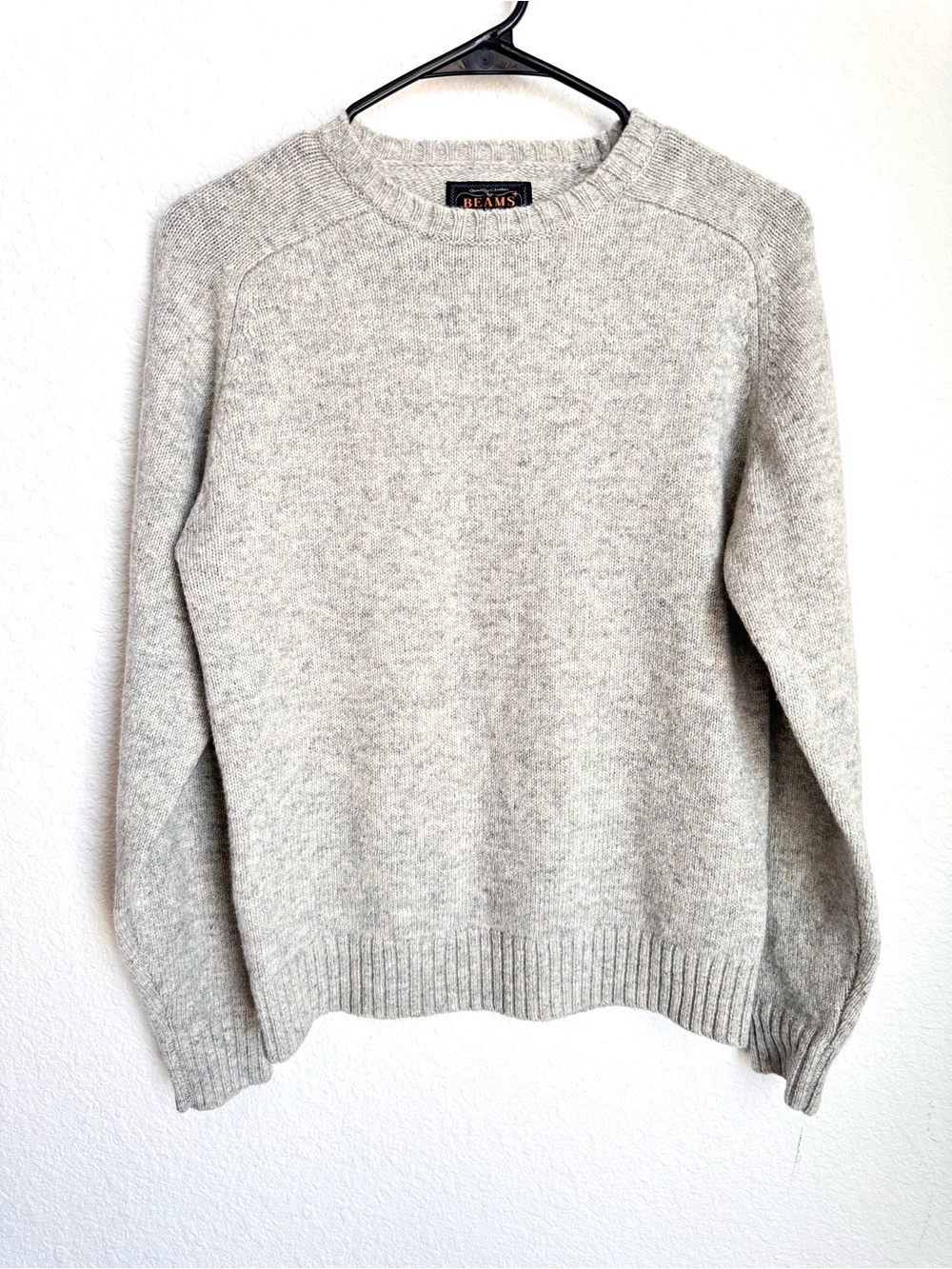 Beams Plus 5 Gauge Crew Knit Wool Crewneck Sweater Japanese Men’s Small - Picture 3 of 12